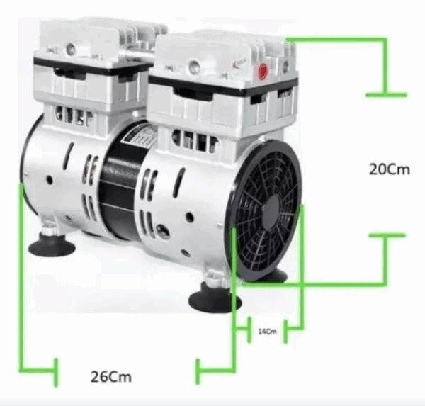 Motor de compresor dental ultra silencioso sin aceite, 550 w. - Imagen 4